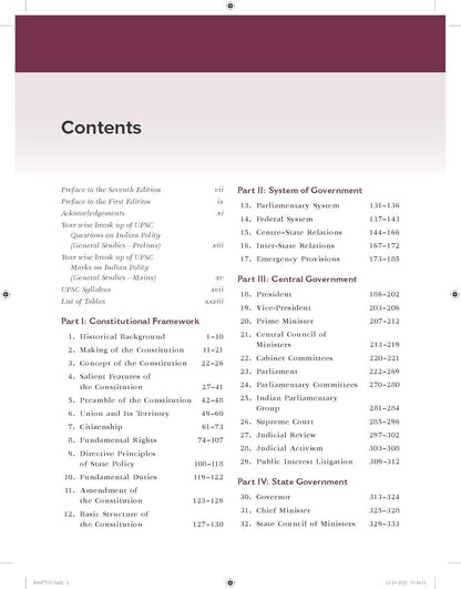 Indian Polity (English) by M Laxmikanth for UPSC CSE 2025 | 7th edition (latest) | Civil Services Exam - Prelims, Mains and Interview | State PSCs exams/ PCS exams | Exclusive access to McGraw Hill edge online platform: Practice tests