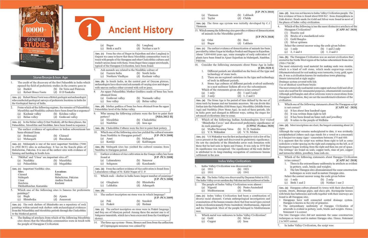 Disha 10000+ Objective General Studies MCQs with 100% Explanatory Notes for Civil Services & other Competitive Exams