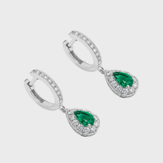Metal Earring with Topaz